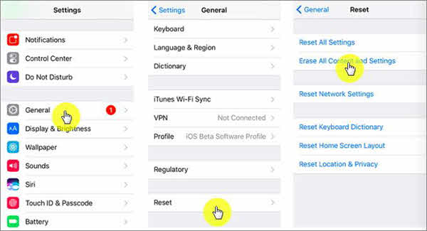 Reset All Settings on iPhone