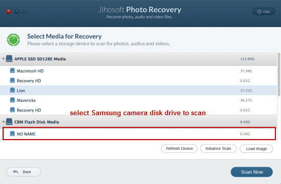 Recover Deleted/Lost Photos from Samsung Camera
