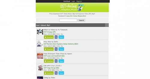 Our 9th entry is OST Anime Wapka Mobi, This one happens to be a mobile OST anime site.