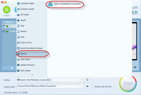 Convert and Import Canon Vixia AVCHD MTS to iMovie