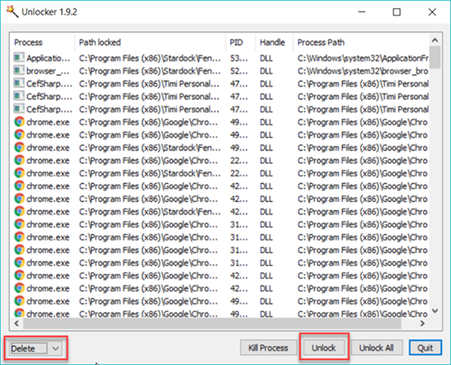 Force Delete a Folder with File Unlock Tool