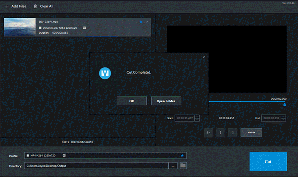Cut and trim video clip