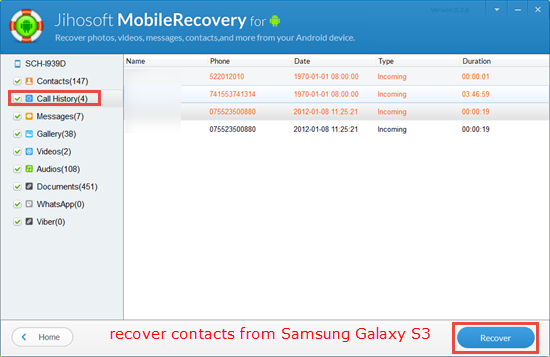 The Best Way to Perform Samsung Galaxy S3 Contact Recovery