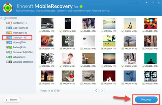 Recover Deleted Photos from Samsung Galaxy S Series Preview and Retrieve Deleted Photos from Samsung Galaxy S