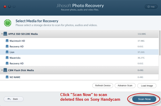 Recover Deleted Videos from Sony Handycam