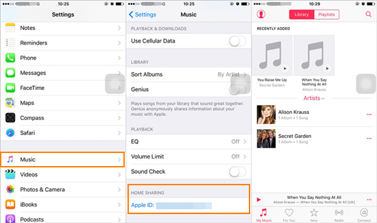 Transfer Music from iPhone to iPhone Transfer Music from iPhone to iPhone with Home Sharing
