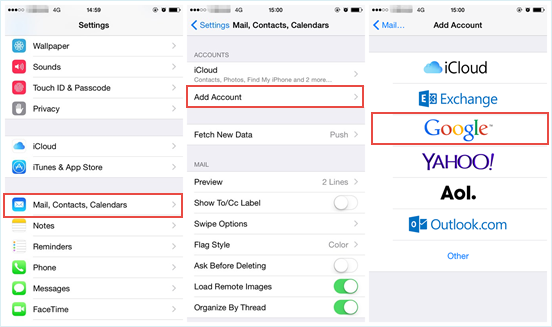 Transfer Contacts from Android to iPhone 6/6 Plus