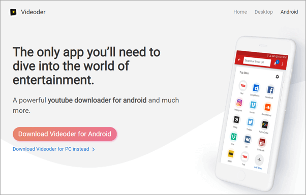 Use Videoder to Download 720P and 1080P YouTube Videos.